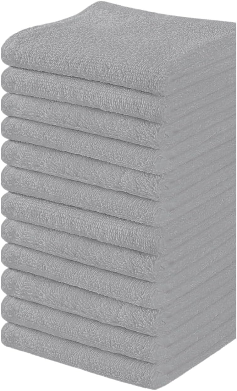 Towel and Linen Mart 100% Cotton 6 Pack Bath Towel Set, Quick Dry, Super Absorbent, Light Weight, Soft, (27 x 54 Pack of 6) Beige, White, Grey, Sky Blue, SAGE Green, Navy