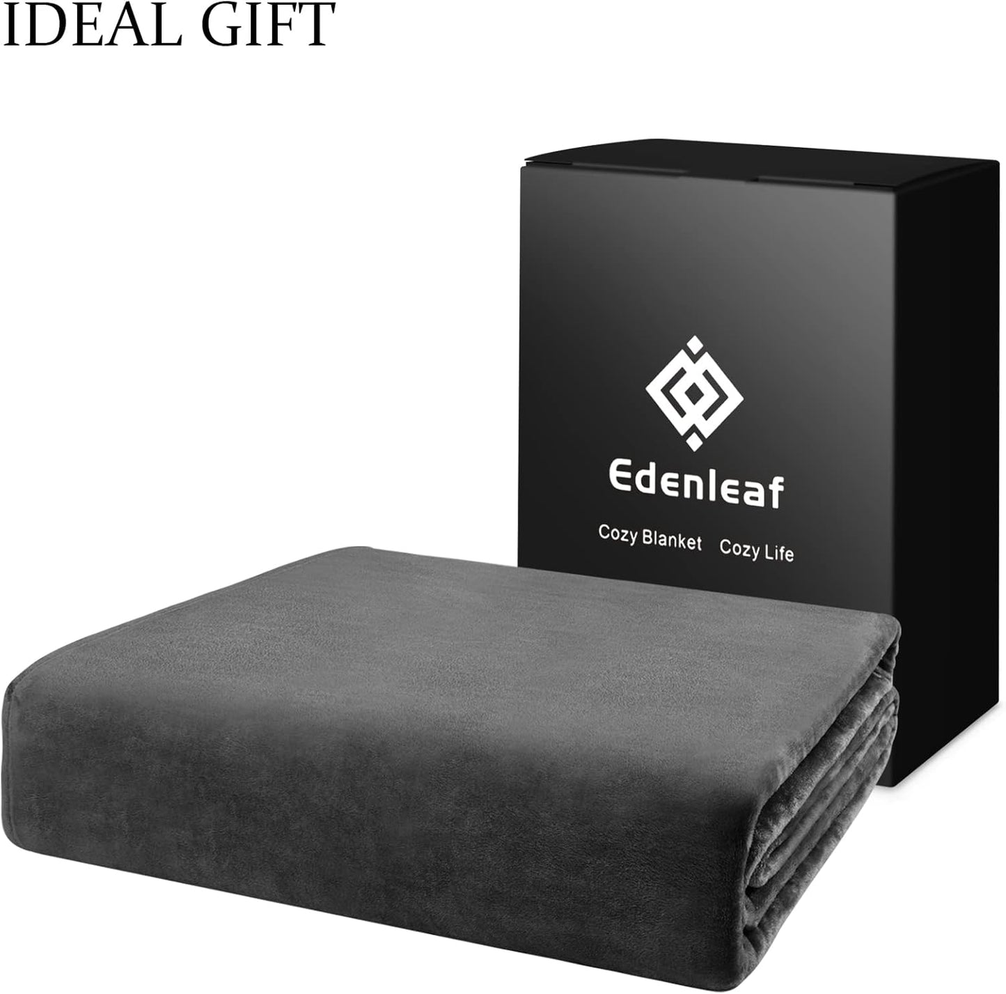 Oversized Blanket 120x120 Inches, Giant Huge Companion for Bed, Sofa,Travel and Camping, Extra Large Big Soft Blanket Fits The Whole Family and Outdoors, Dark Grey 10'x10'