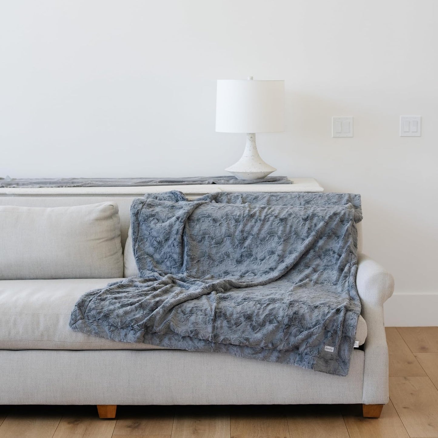 GRACED SOFT LUXURIES Throw Blanket Softest Warm Elegant Cozy Faux Fur Aesthetic for Home, Couch, Sofa, Bed, Living Room (Solid Ivory, Extra Large 60" x 80")