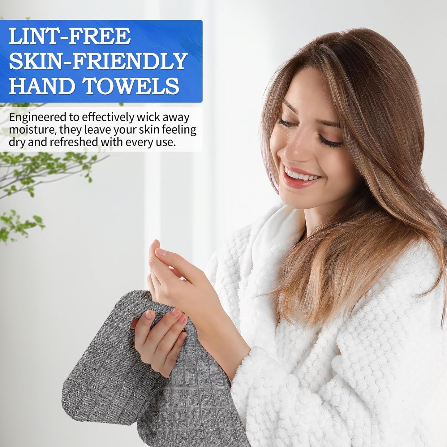 HOMERHYME Microfiber Bath Towels 2 Pack (22'' x 48'') - Lightweight Quick Dry Microfiber Fingertip Hand Towels, Soft Absorbent Gym Towels for Yoga, Salon, Camping, Hotel, Bathroom, Spa, Travel & Dog