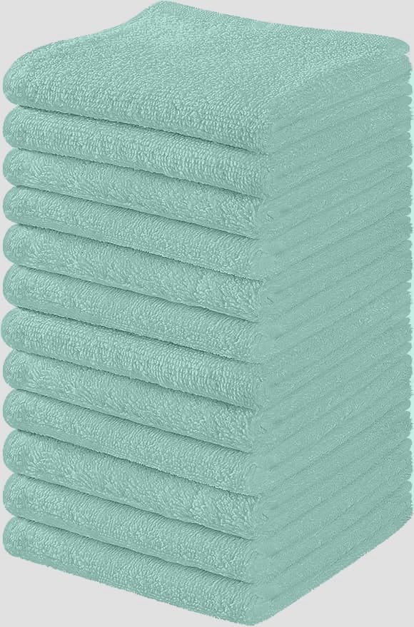 Towel and Linen Mart 100% Cotton 6 Pack Bath Towel Set, Quick Dry, Super Absorbent, Light Weight, Soft, (27 x 54 Pack of 6) Beige, White, Grey, Sky Blue, SAGE Green, Navy