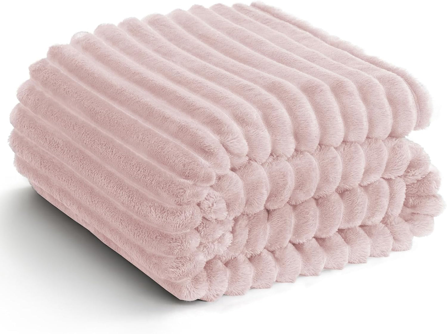 White Queen Size Blanket for Bed - 300GSM Soft Cozy Soft Blankets for Women, Cute Large Lightweight Bedding Fleece Throws for Girls, White, 90x90 Inches