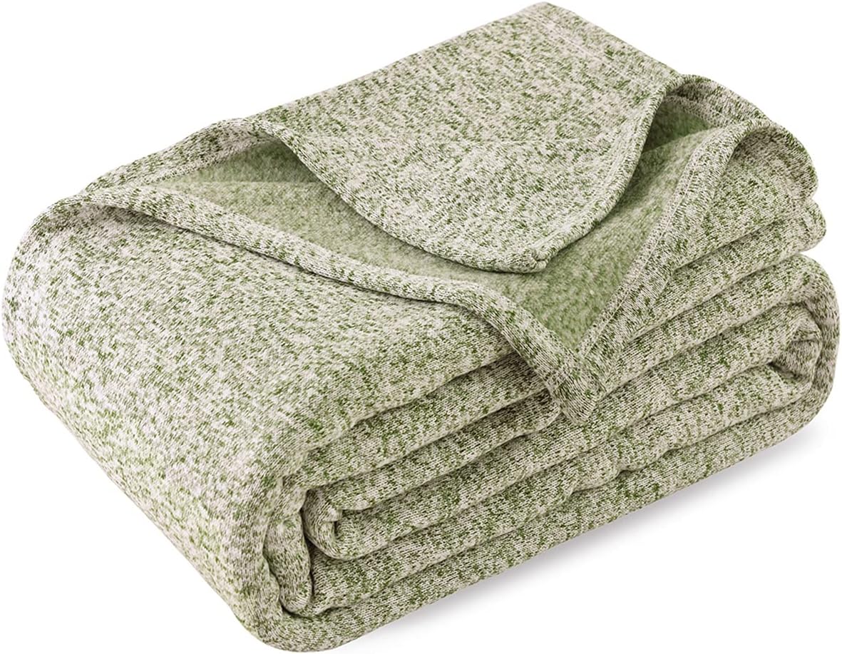 KAWAHOME Summer Sweatshirt Blanket King Size for Bed-Lightweight Breathable Blankets,Soft Thin Knit Jersey Blanket for Hot Sleepers,108 X 90 Inches, Heather Grey