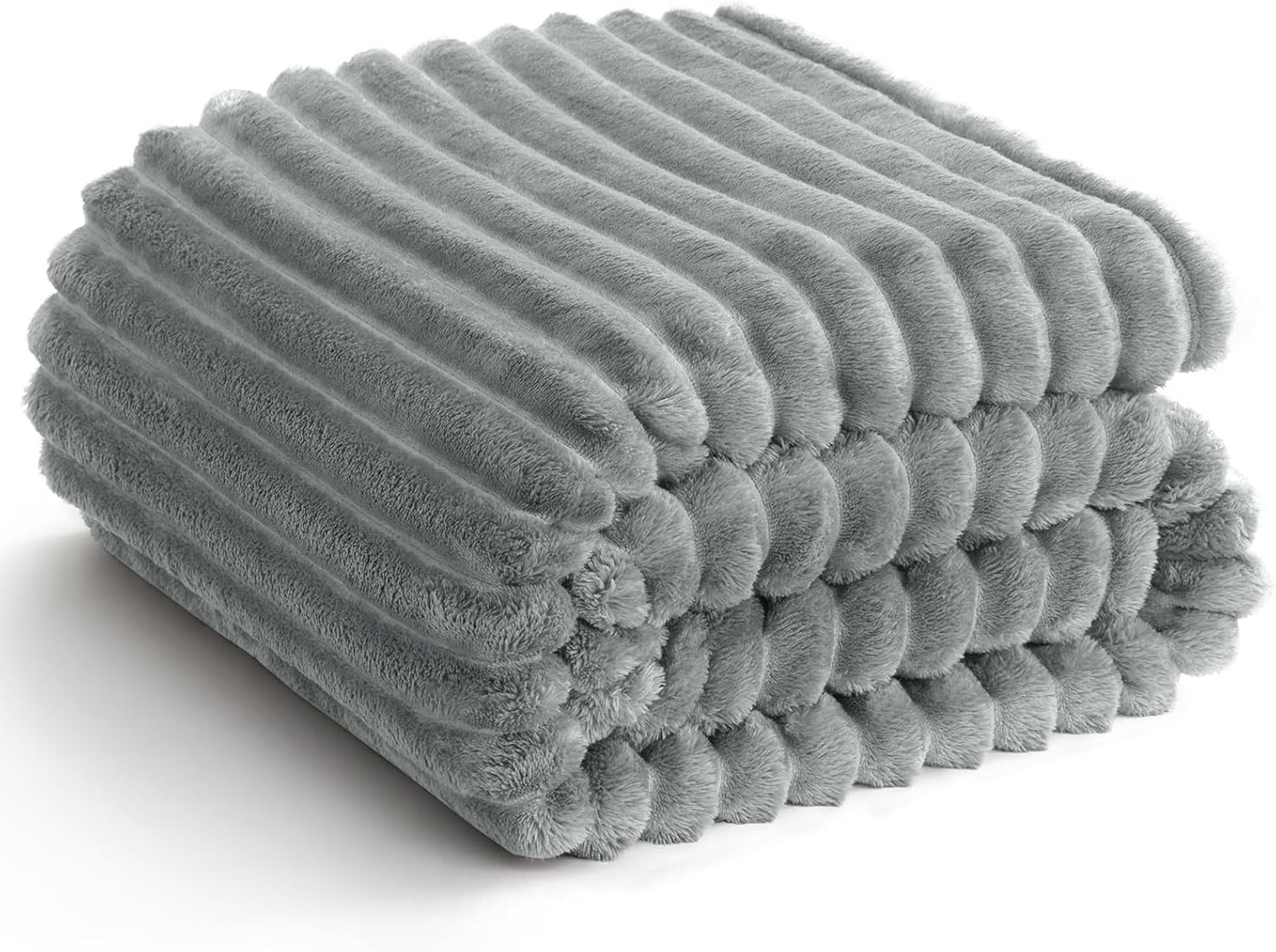 White Queen Size Blanket for Bed - 300GSM Soft Cozy Soft Blankets for Women, Cute Large Lightweight Bedding Fleece Throws for Girls, White, 90x90 Inches
