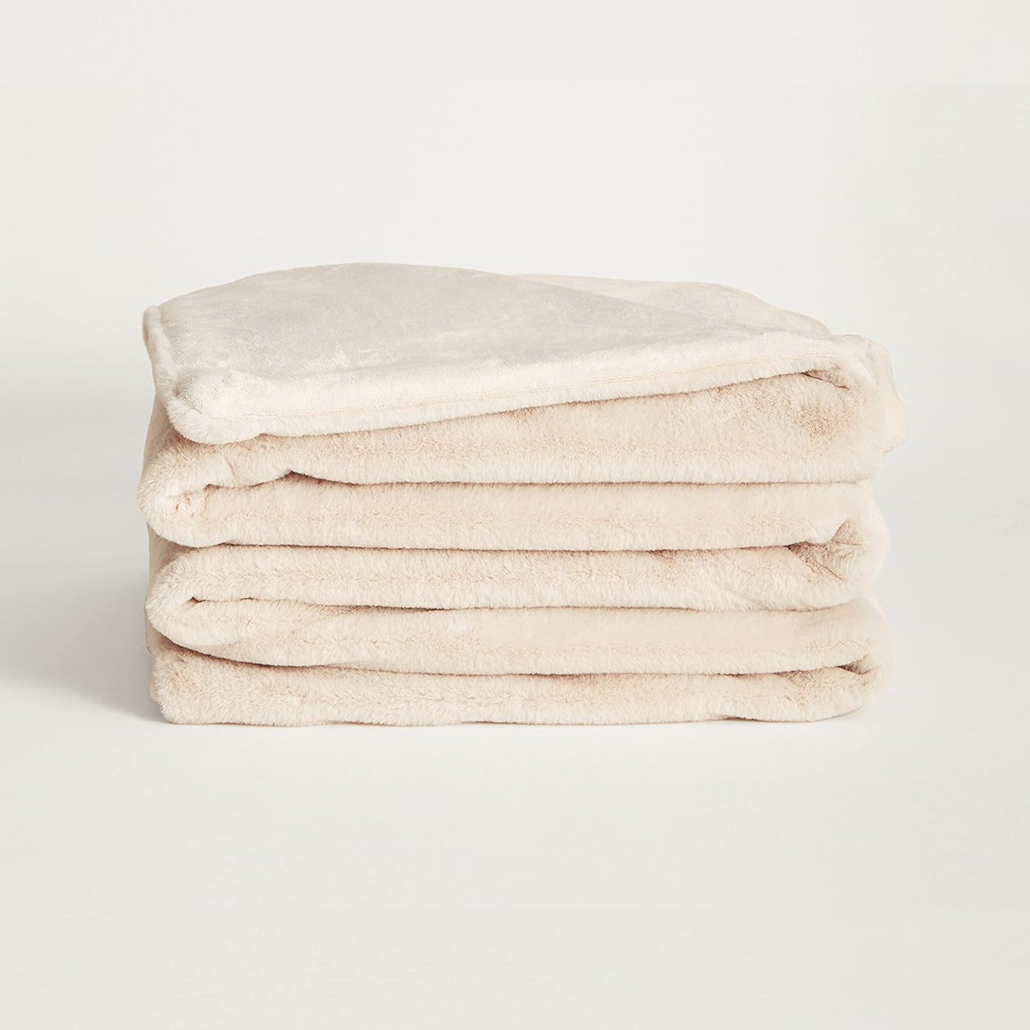 UnHide Lil’ Marsh | Faux Fur Blanket | Durable, Lightweight, Extra Soft Blanket | Machine Washable | Add a Layer of Softness to Any Bed, Couch, or Reading Chair | Rosy Baby, Medium (60” x 80”)