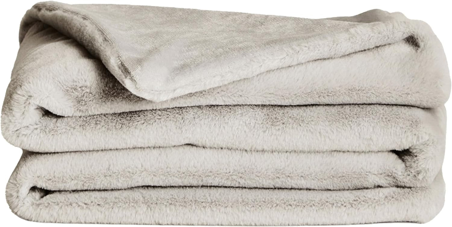 UnHide Lil’ Marsh | Faux Fur Blanket | Durable, Lightweight, Extra Soft Blanket | Machine Washable | Add a Layer of Softness to Any Bed, Couch, or Reading Chair | Rosy Baby, Medium (60” x 80”)