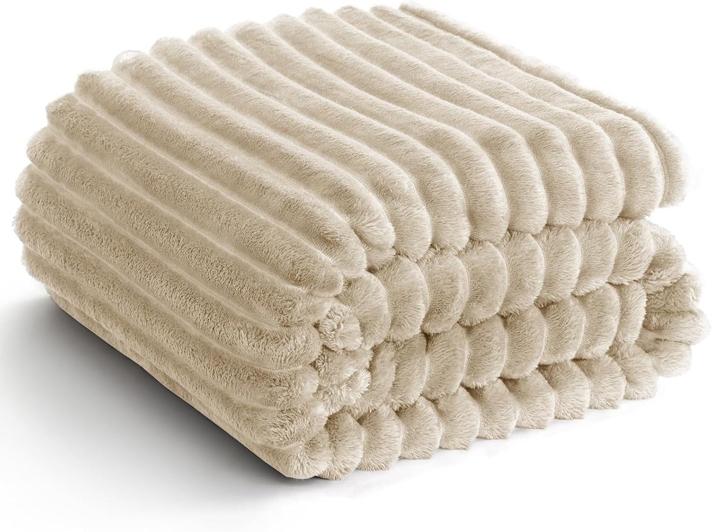 White Queen Size Blanket for Bed - 300GSM Soft Cozy Soft Blankets for Women, Cute Large Lightweight Bedding Fleece Throws for Girls, White, 90x90 Inches