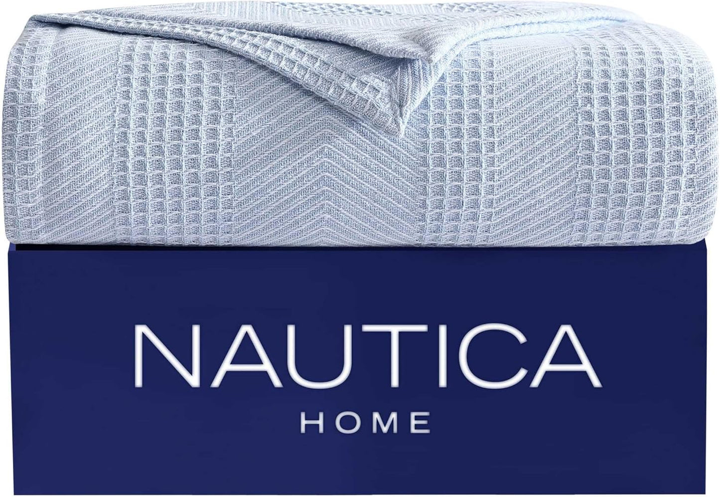 Nautica Blanket Soft Cotton Bedding, Medium Weight for All Seasons, Queen, Navy