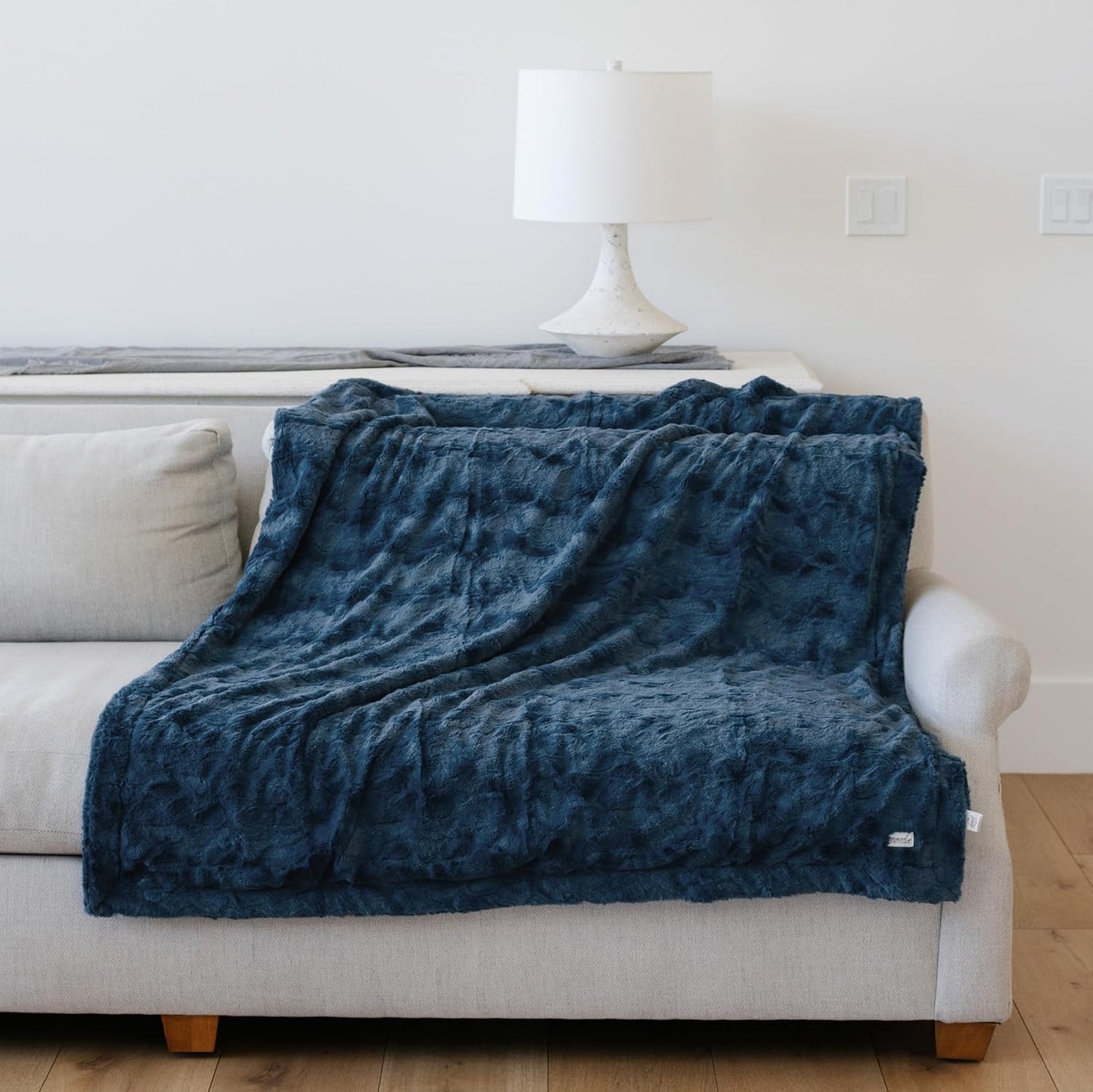 GRACED SOFT LUXURIES Throw Blanket Softest Warm Elegant Cozy Faux Fur Aesthetic for Home, Couch, Sofa, Bed, Living Room (Solid Ivory, Extra Large 60" x 80")