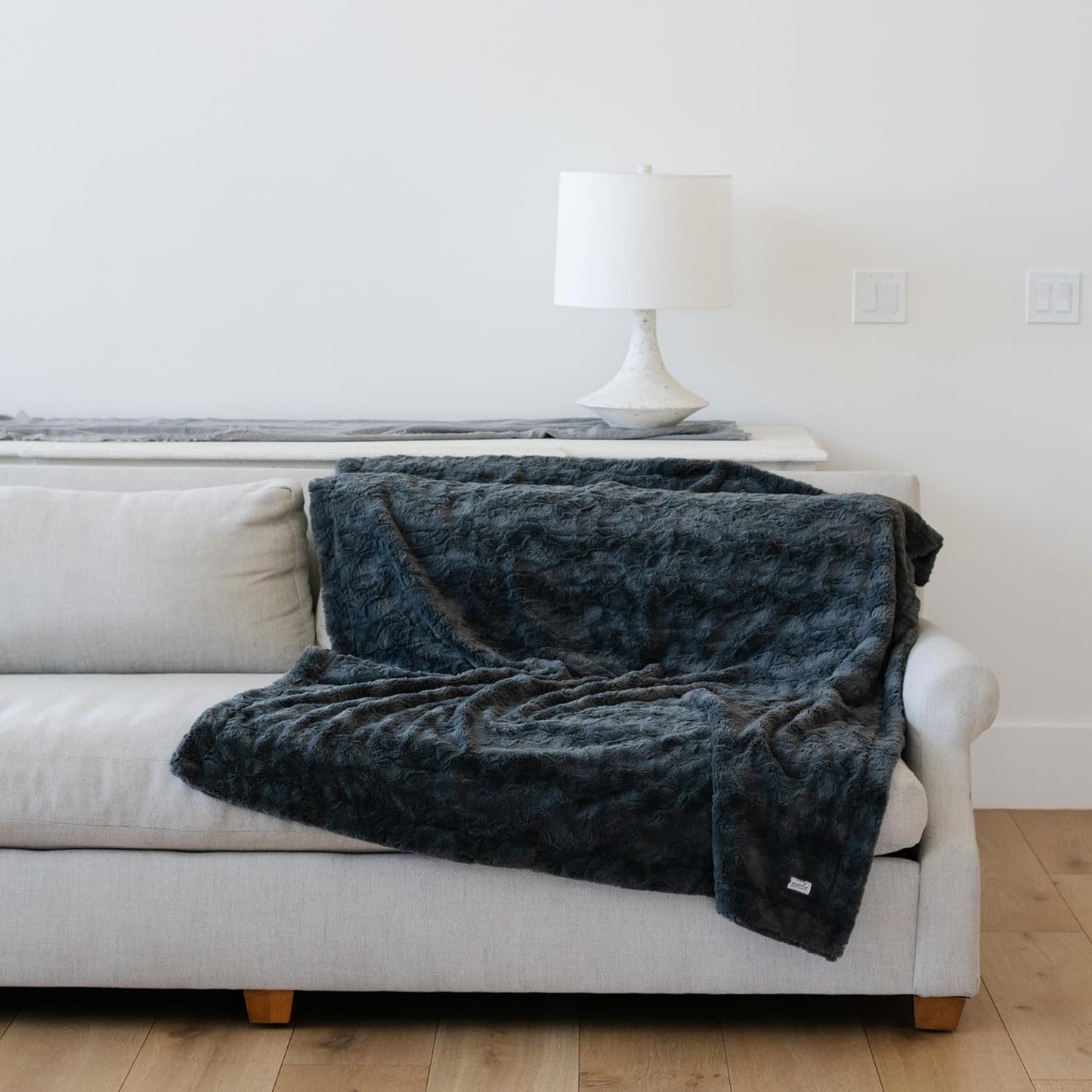 GRACED SOFT LUXURIES Throw Blanket Softest Warm Elegant Cozy Faux Fur Aesthetic for Home, Couch, Sofa, Bed, Living Room (Solid Ivory, Extra Large 60" x 80")