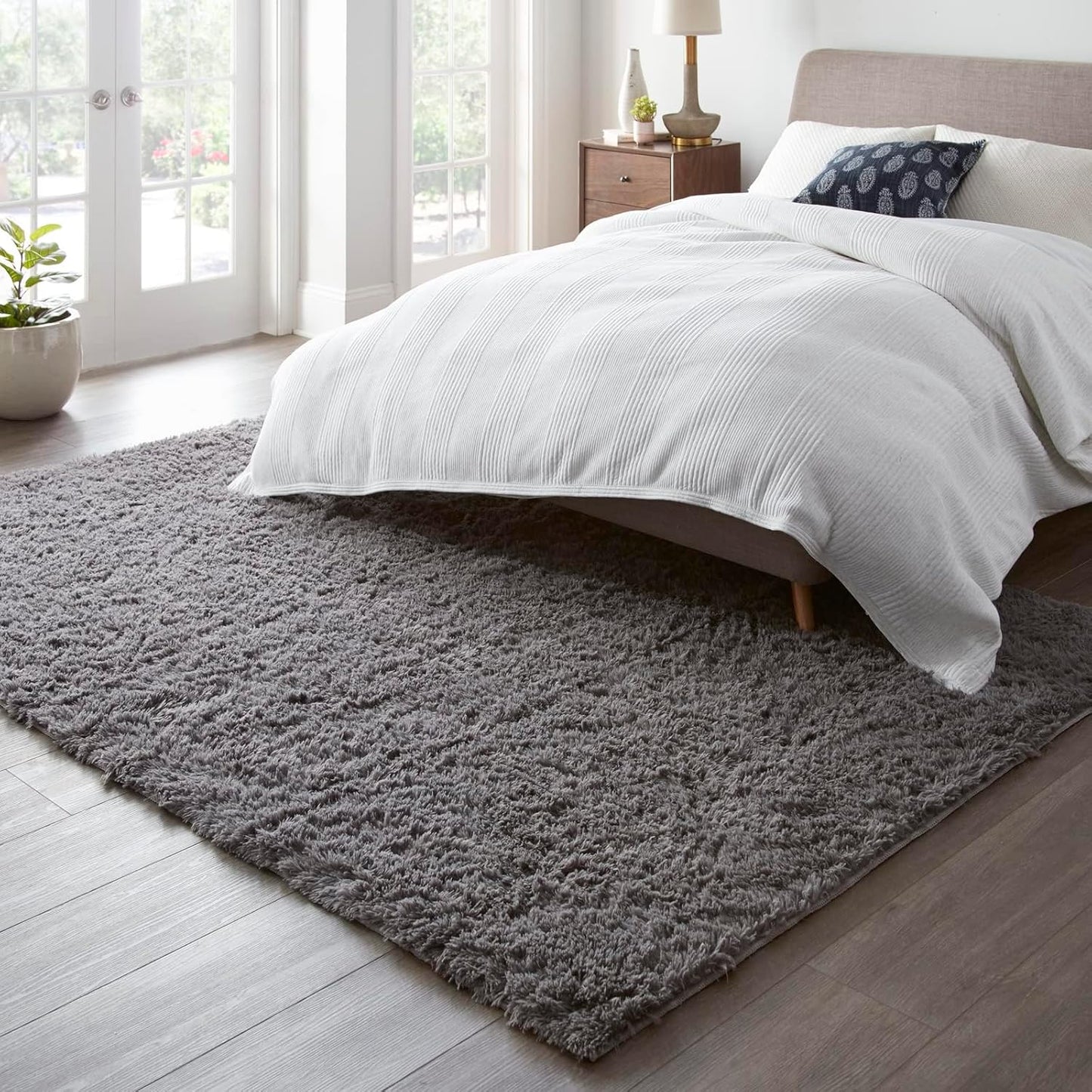 Ophanie Upgrade 5x8 Rugs for Living Room,Grey Fluffy Carpet Large Fuzzy Plush Shag Comfy Soft,Non-Slip Indoor Floor Carpet,for Kids Boys Girls,Room,Bedroom,Playroom,Home Decor Aesthetic