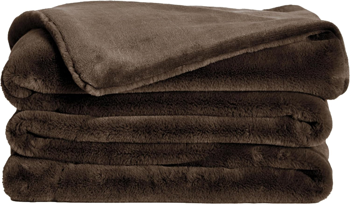 UnHide Lil’ Marsh | Faux Fur Blanket | Durable, Lightweight, Extra Soft Blanket | Machine Washable | Add a Layer of Softness to Any Bed, Couch, or Reading Chair | Rosy Baby, Medium (60” x 80”)