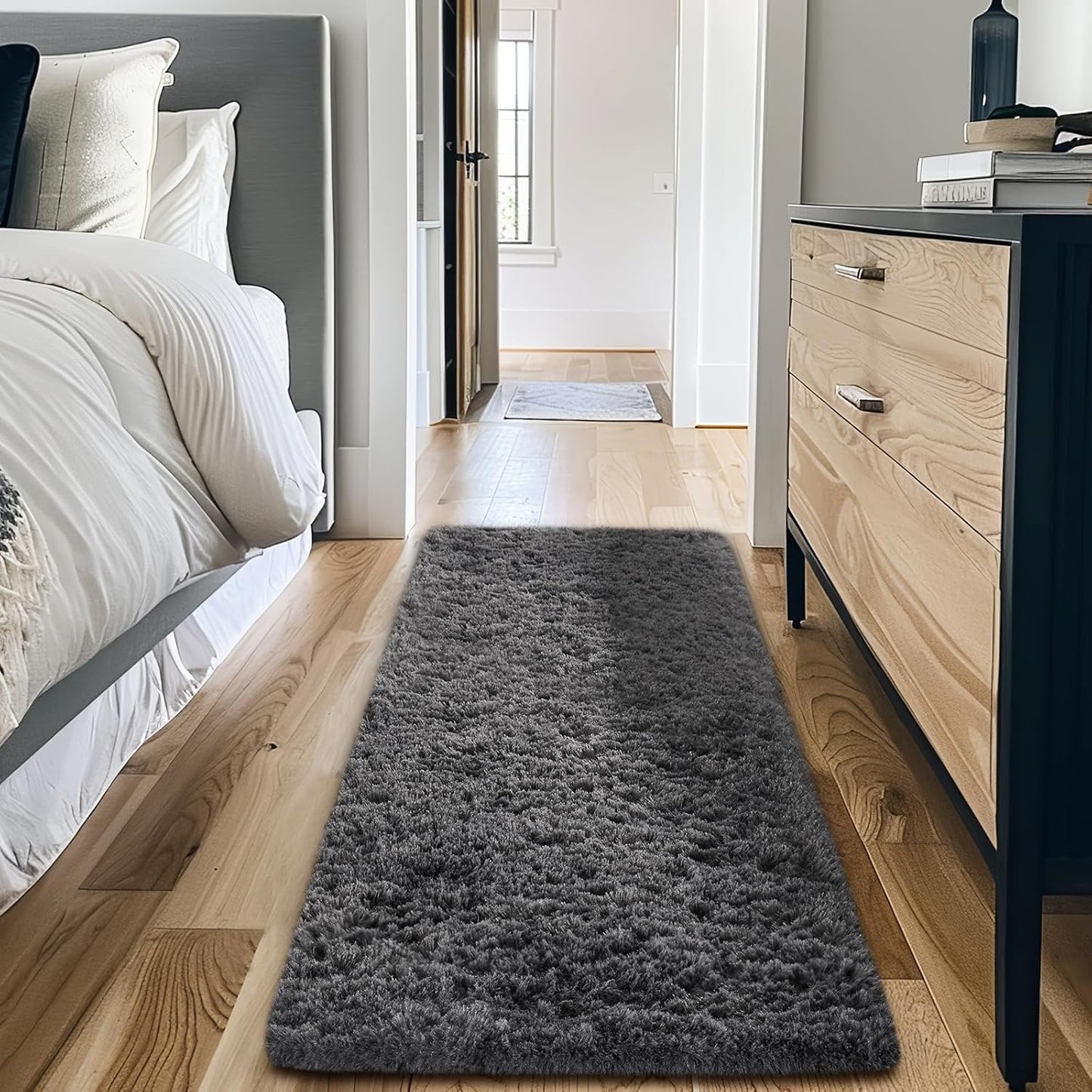 Ophanie Upgrade 5x8 Rugs for Living Room,Grey Fluffy Carpet Large Fuzzy Plush Shag Comfy Soft,Non-Slip Indoor Floor Carpet,for Kids Boys Girls,Room,Bedroom,Playroom,Home Decor Aesthetic