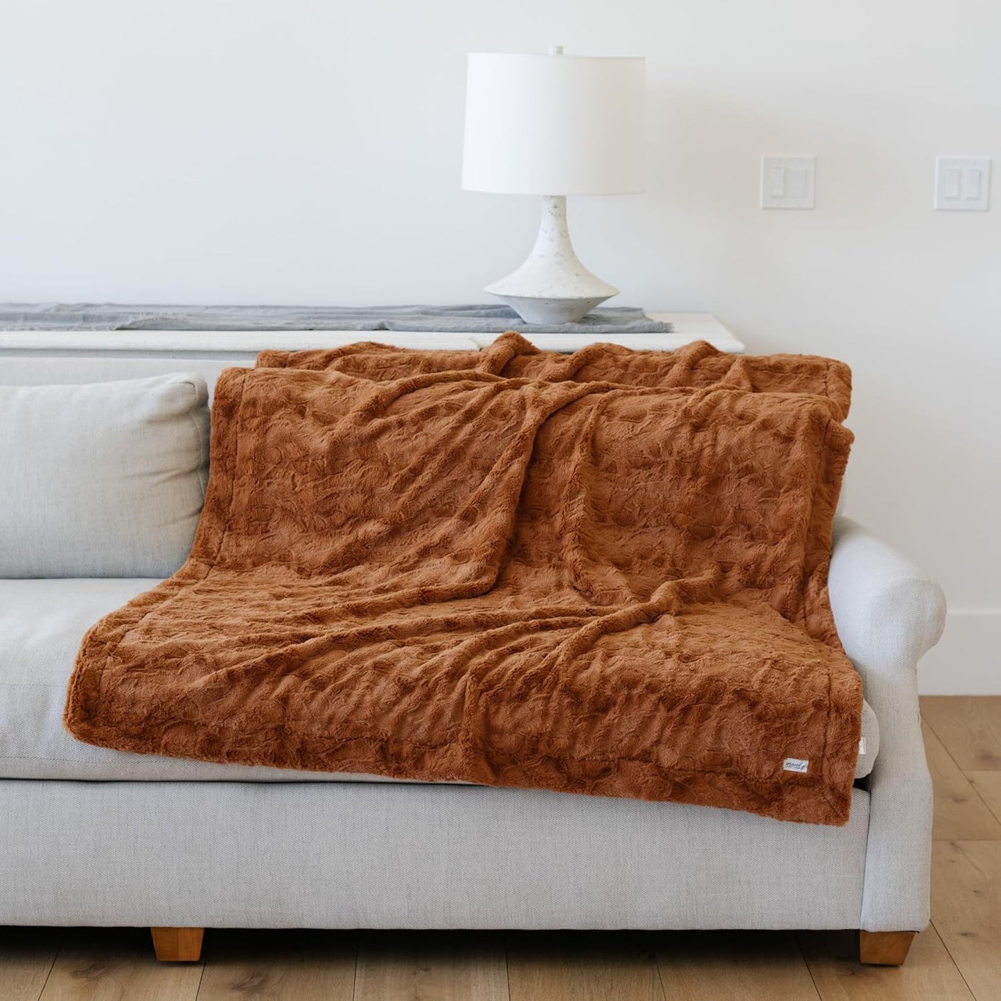 GRACED SOFT LUXURIES Throw Blanket Softest Warm Elegant Cozy Faux Fur Aesthetic for Home, Couch, Sofa, Bed, Living Room (Solid Ivory, Extra Large 60" x 80")