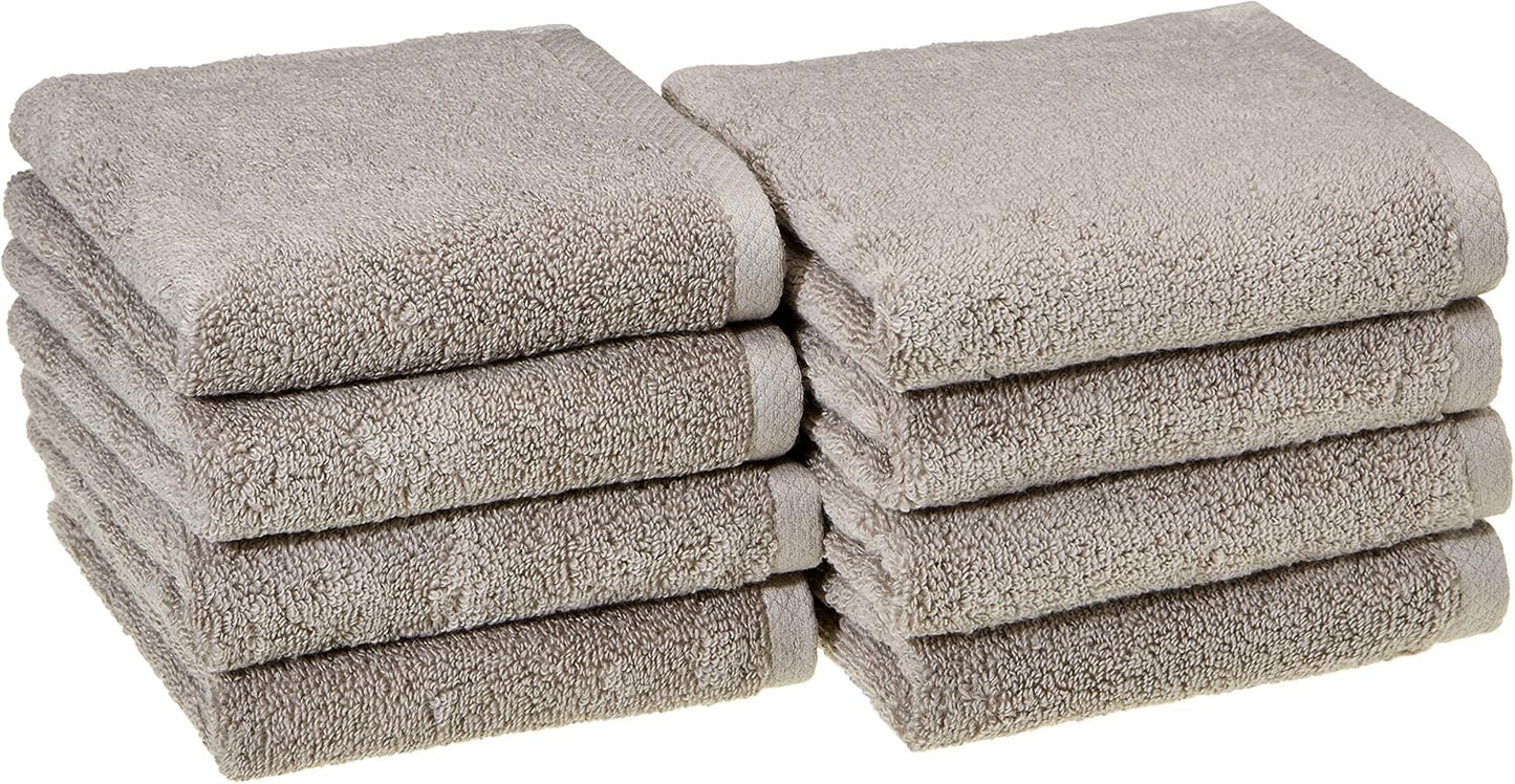 Amazon Basics 2 Piece Quick-Dry Oversize Bath Towel, 100% Cotton, Lake Blue, 54" x 30"