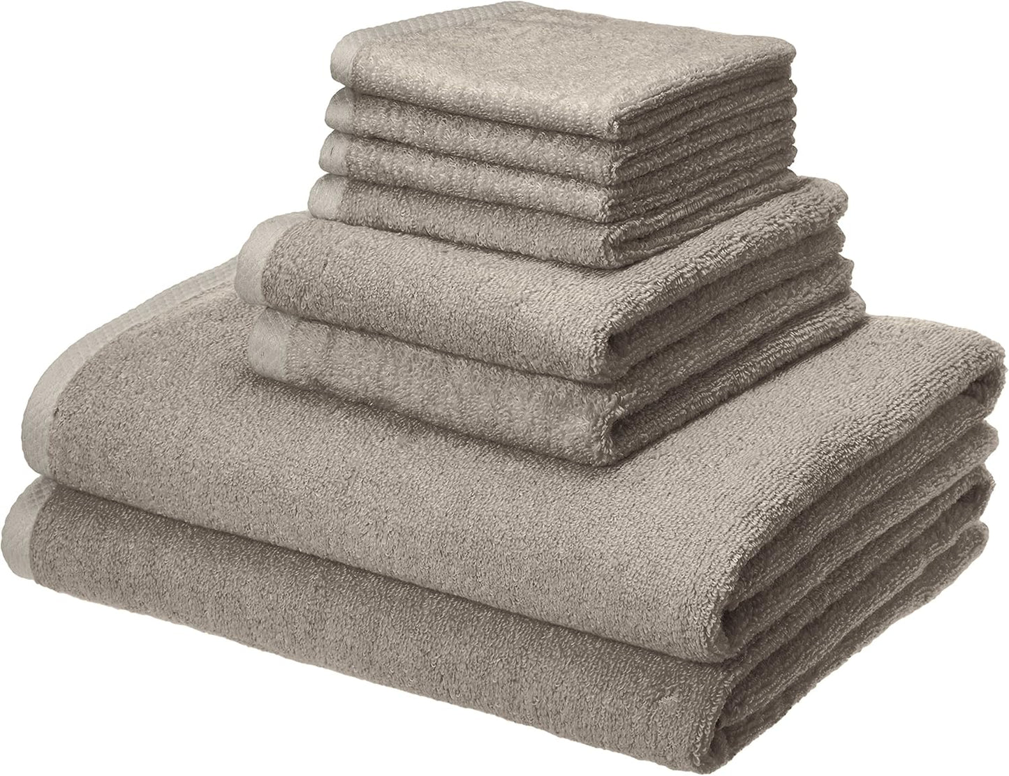 Amazon Basics 2 Piece Quick-Dry Oversize Bath Towel, 100% Cotton, Lake Blue, 54" x 30"