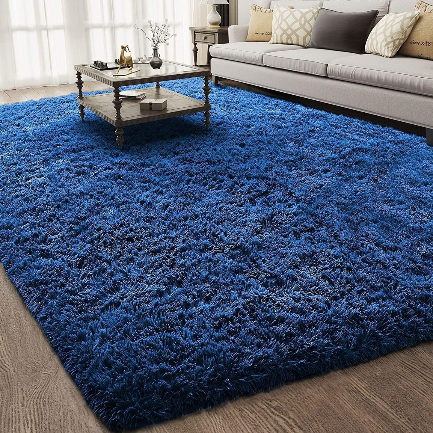 Ophanie Upgrade 5x8 Rugs for Living Room,Grey Fluffy Carpet Large Fuzzy Plush Shag Comfy Soft,Non-Slip Indoor Floor Carpet,for Kids Boys Girls,Room,Bedroom,Playroom,Home Decor Aesthetic