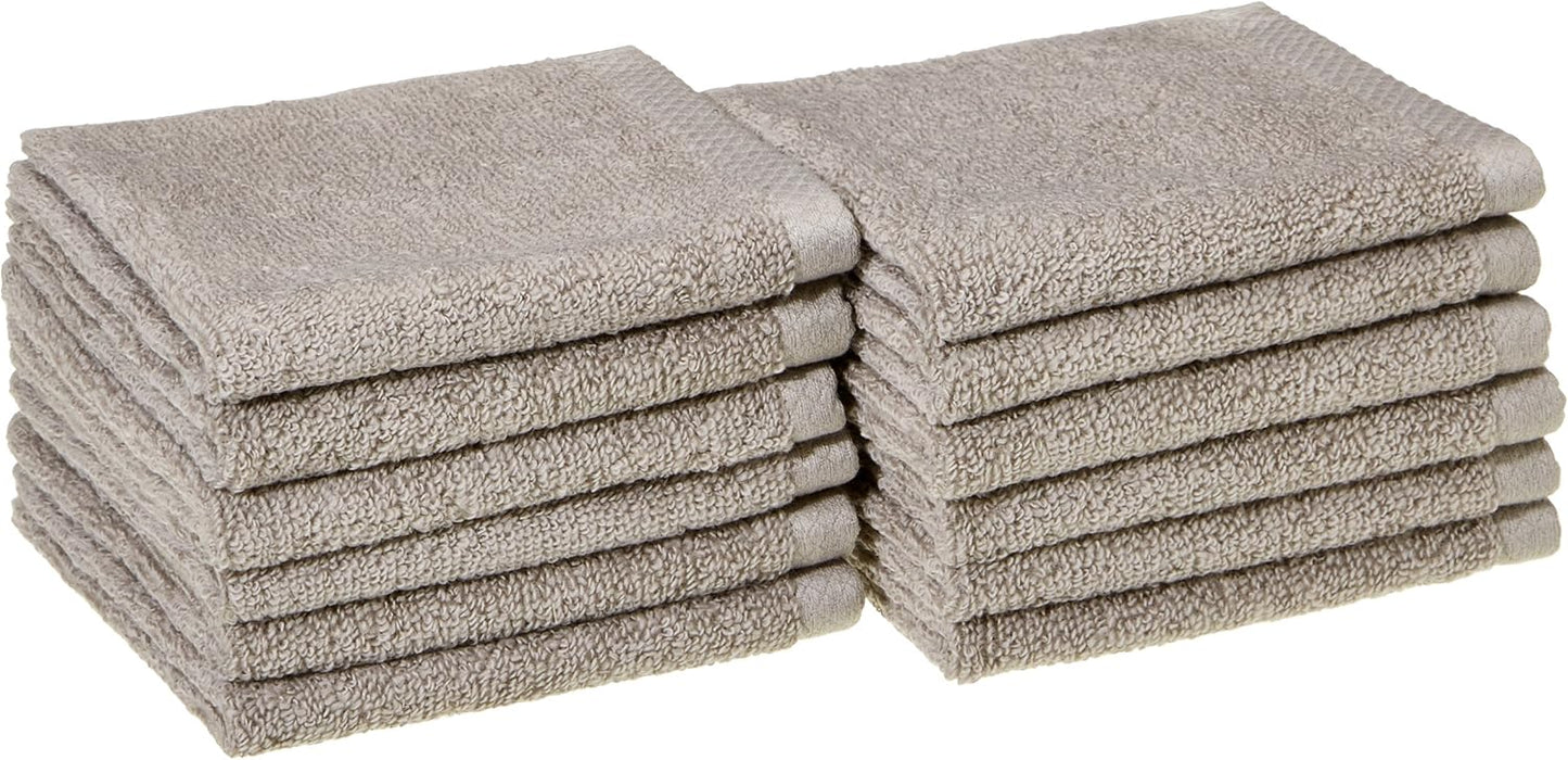 Amazon Basics 2 Piece Quick-Dry Oversize Bath Towel, 100% Cotton, Lake Blue, 54" x 30"